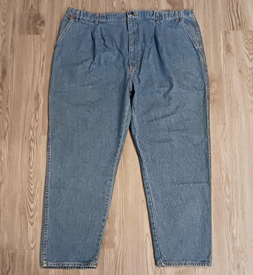 Wrangler Rugged Wear Mens Sz W: 48 L: 30  Straight Leg, Med. Wash Denim Jeans
