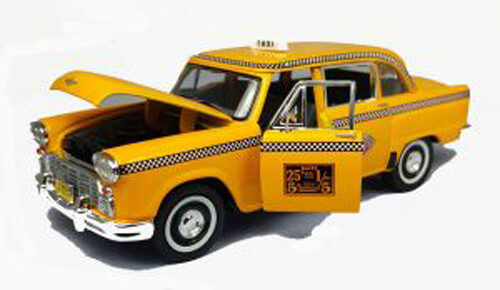 No558 ミニカー1/18 1977 Checker Taxi 1977 Phoebe Buffay's Checker Taxi 12887 1/18 scale