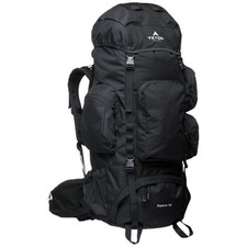 TETON Sports Explorer 75 75L Hiking Backpack Black Integrated Rain Cover