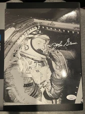 John Glenn Signed 8x10 Mercury Astronaut JSA Cert READ FULL DESCRIPTION