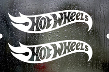 2 x HOT WHEELS HOTWHEELS LOGO STICKER / DECALS