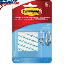 Command Refill Strips 9 Pack Damage Free Hanging Strong Adhesive Easy Remove New 1.62 per strip