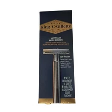 King C Gillette Chrome Plated Handle Double Edge Single Safety Razor