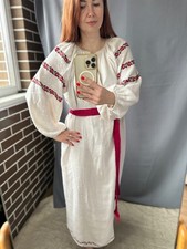 Linen Homespun Wedding Vyshyvanka vintage Sorochka Antique Ukrainian shirt