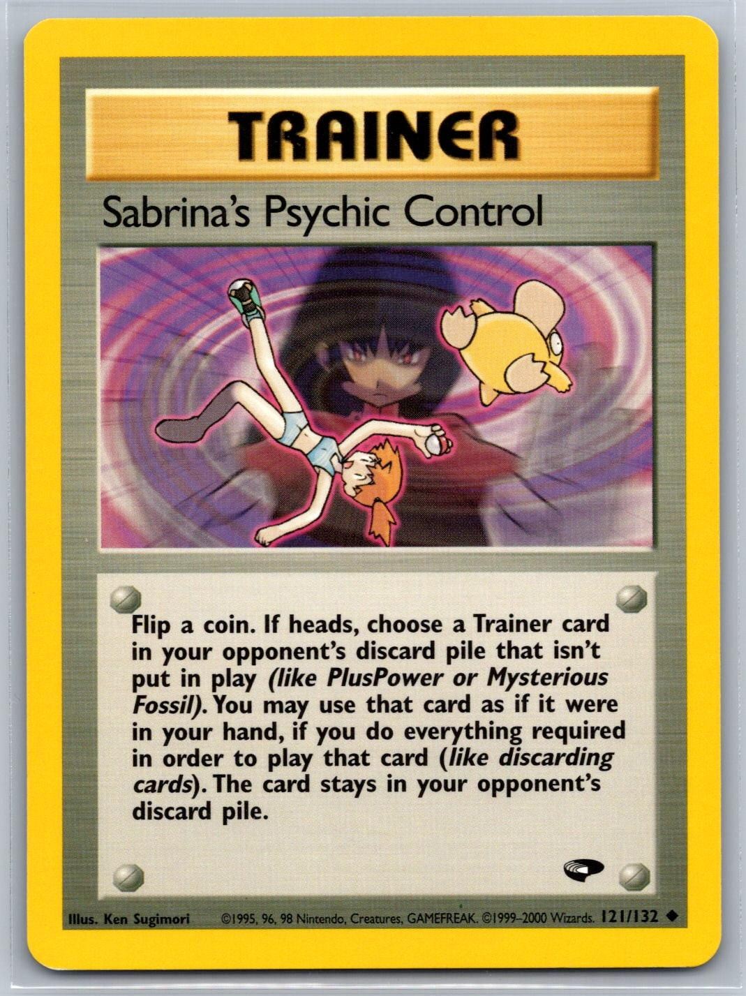 Sabrina's Psychic Control Unlimited Gym Challenge 121/132 Pokemon Card NM