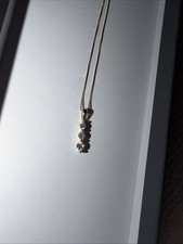 10kt YG 1/3 CTTW 18  Diamond Pendant with 1/20 10K Yellow Gold Necklace