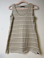 prAna Women s Tan Striped Scoop Neck Tank Top Size M