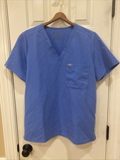 L FIGS Catarina One-Pocket Scrub Top Ceil Blue FW1000 Women's Size Large