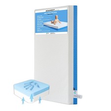 Dual Sided Comfort Gel Memory Foam Breathable Baby Bed Mattress for Crib, Pre...