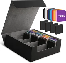 Trading Card Storage Box 4Rows, Holder 3200+ Cards, Deck Case Organizer for MTG,