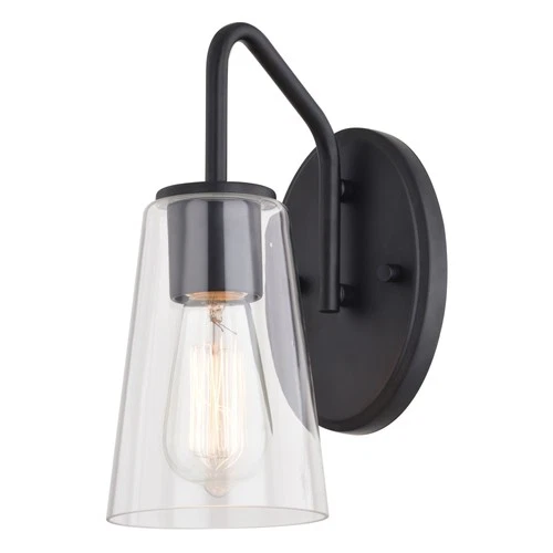 Vaxcel Lighting W0441 Beverly 5"W Vanity Light - Black - Picture 1 of 8