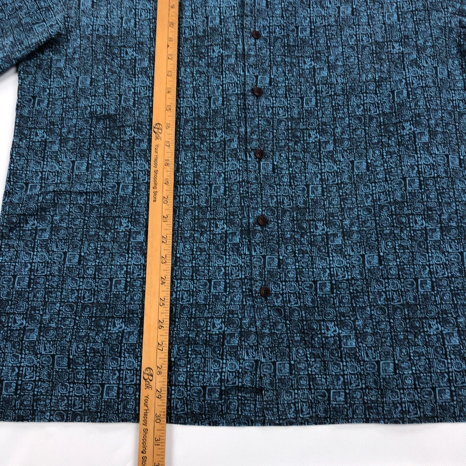 Vintage LL Bean Shirt Mens Large Loop Collar Camp Hawaiian - Image 4 of 4