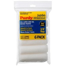 Purdy 140624612 4.5 x 0.38 in. White Dove Jumbo Mini Roller Cover - 6 Pack