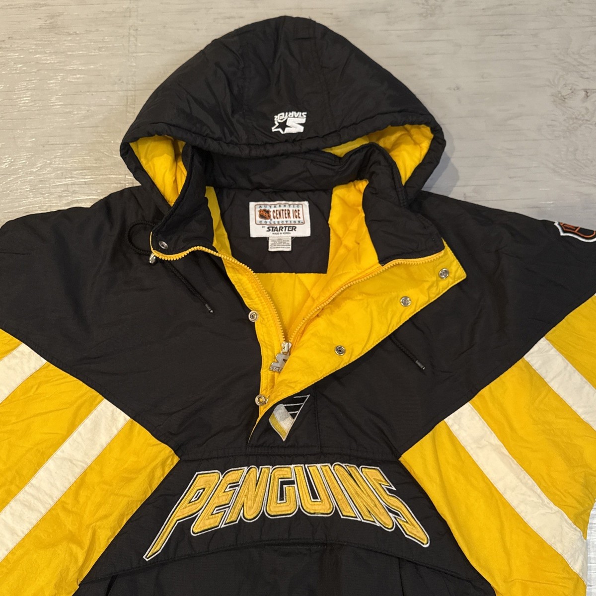 Vintage 90s NHL Starter Pittsburgh Penguins Pullover 1/2 Zip