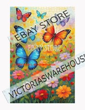 1000 piece jigsaw puzzle Butterfly Field Soft Floral meadow flowers