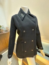 05ACHANEL Chanel black wool coat P26525S  36 