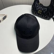 NEW CE*** Black Textured Adjustable Baseball Cap Embroidered Casual Sun Hat