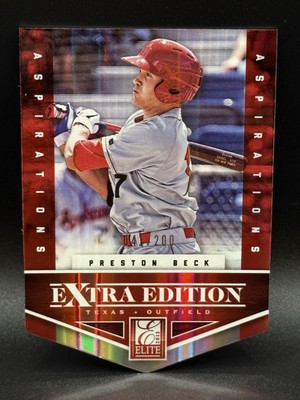 2012 Elite Extra Edition - Preston Beck #134 Aspirations Die-Cut /200
