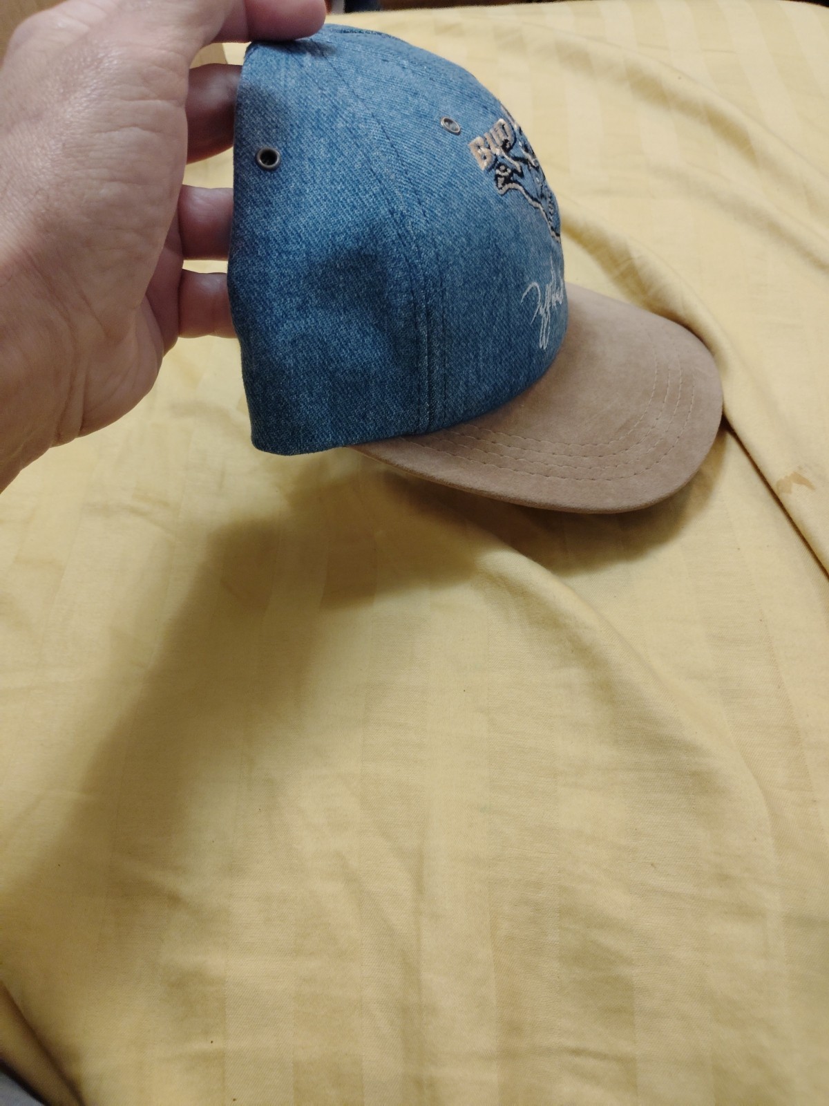 Bud Light Tuff Hedeman Strapback Hat Cap Blue Den… - image 5