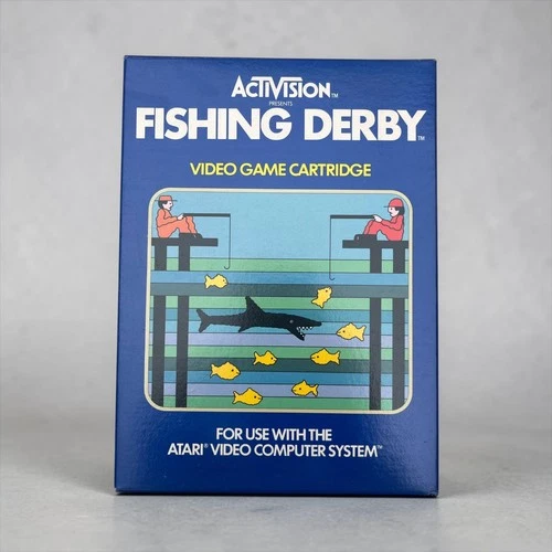Fishing Derby Atari 2600 Activision Complete In Box CIB 1980 Vintage Video Game