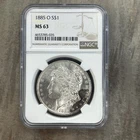 1885-O Morgan Dollar MS63  NGC.