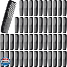 Didaey 50 Pcs Pocket Combs for Men 5 Inch Cutting with Wide and Fine Teeth Pl