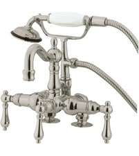Kingston Brass CC1013T8 Vintage Deck Mount Clawfoot Tub Faucet Brushed Nickel