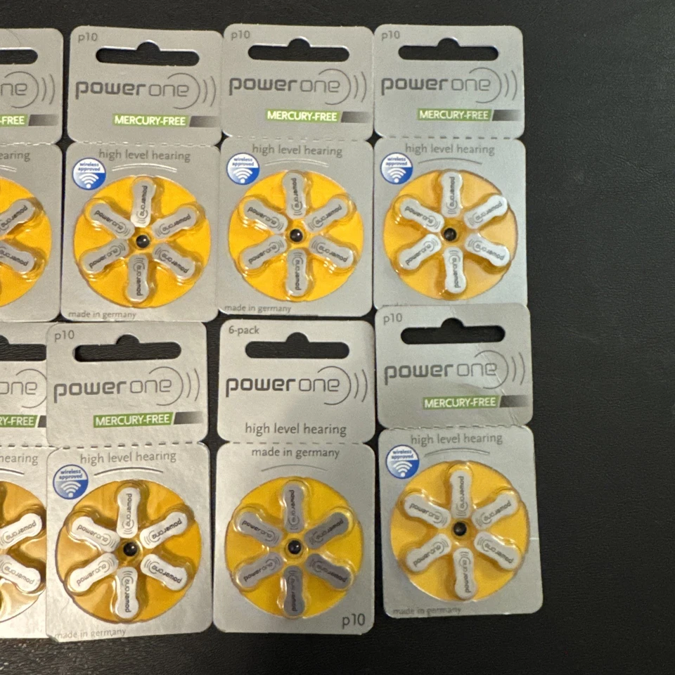 New Sealed Lot of 60 PowerOne Hearing Aid Batteries Size P10 - Image 3 of 4