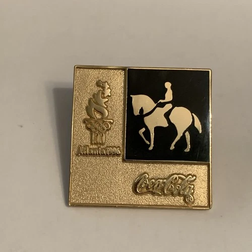 1996 Atlanta Olympics Coca-Cola LE 1/700 Equestrian Horse Pin Vintage