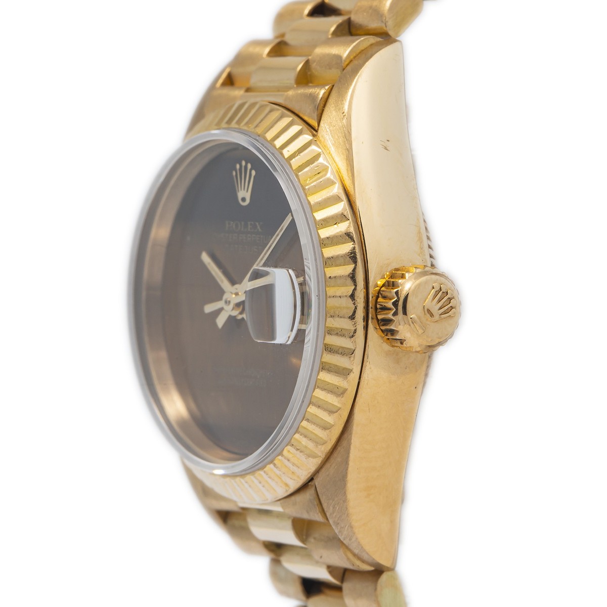 Rolex Datejust 69178 18k Yellow Gold President Tiger Eye Dial