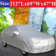 212'' Full Car Cover Waterproof Sun UV Dust Rain Snow Resistant Car Protection