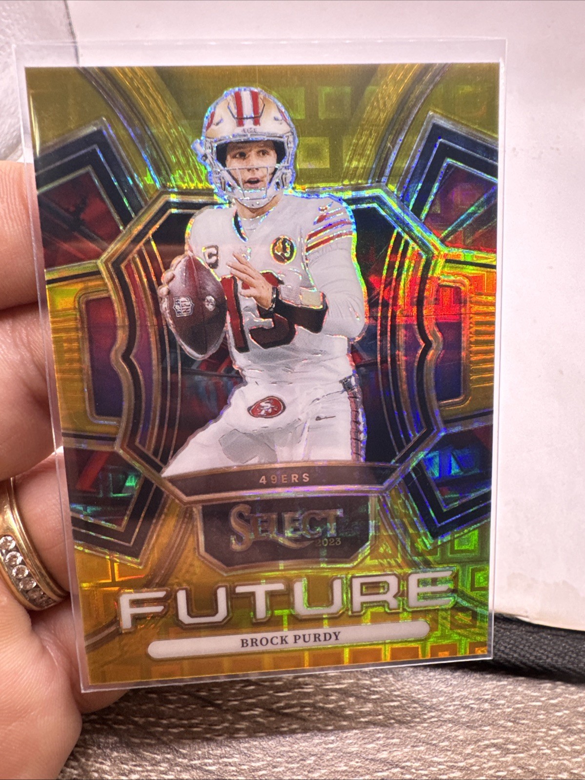 2023 Panini Select - Select Future Brock Purdy #FUT-BPU Gold Prizm Pandora /10