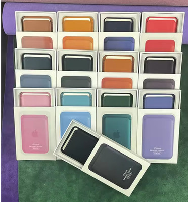 For iPhone 16 15 14 13 12 Original Leather Wallet Card Holder Case With MagSafe