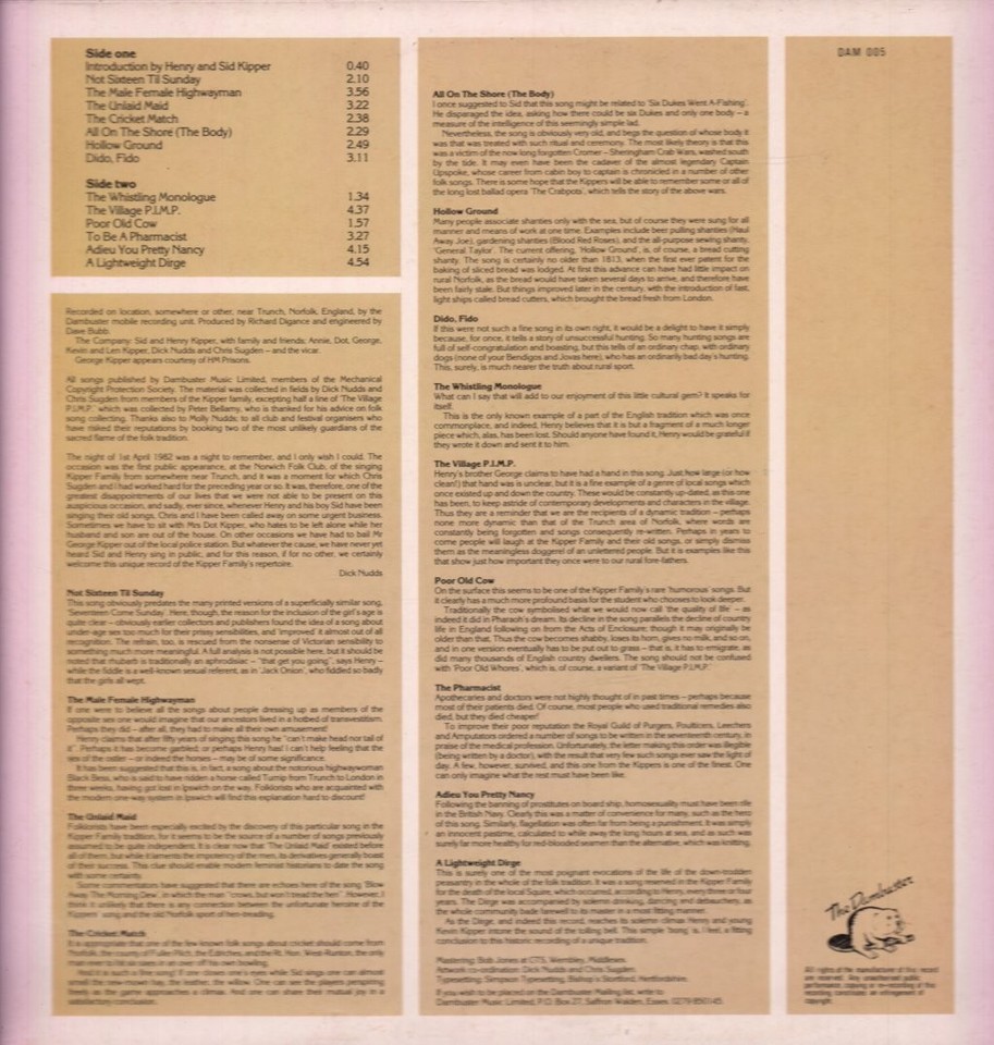 Inmorrel Tails Kipper Family Since Time Immoral LP vinyl UK Dambuster 1984 DAM005 ...
