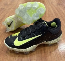 Nike Alpha Huarache Elite 4 Low MCS Baseball Black Lime FV6096-001 Men Sz 8