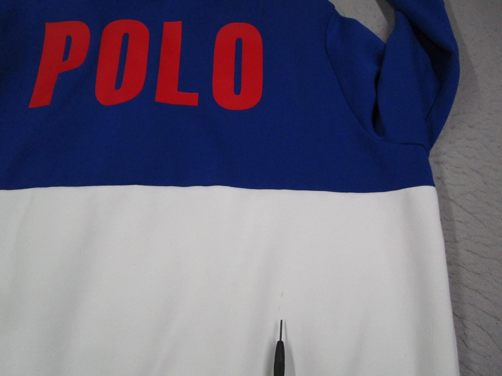 Polo Ralph Lauren Sweatshirt Men 2XL Blue 1/4 Zip Spellout Tennis USA Big Pony thumbnail 6