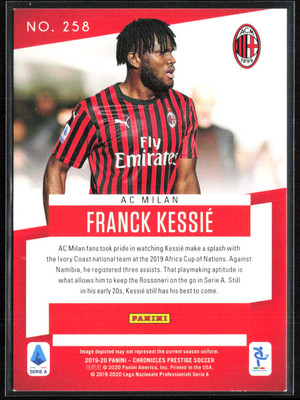 2019-20 Panini Chronicles #258 Franck Kessie Prestige Xtra Points