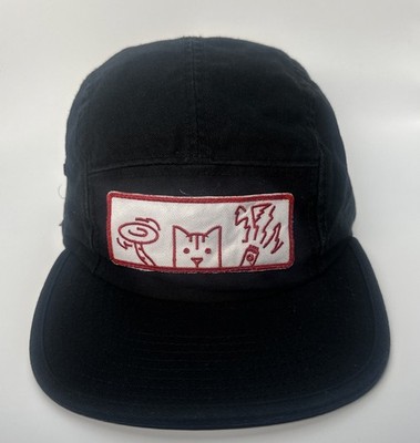 Molly The Cat Black 5 Panel Hat Spin Unlimited Cap