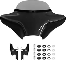 Motorcycle Fairing with 6" Smoke Windshield Batwing Fairing for Harley Road King