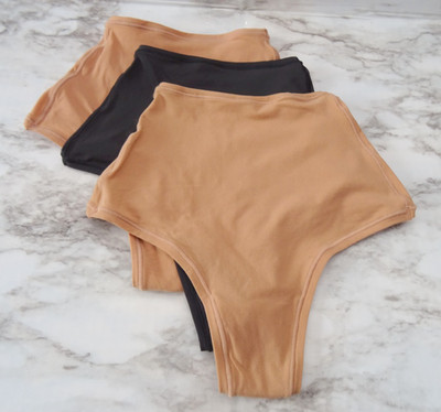 Skims 0416# Fits Everybody High Waisted Thong 3-Pack Panties US Size XXS