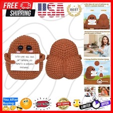 Funny Positive Emotional Support Potato Mini Crochet Potato with Positive Aff...
