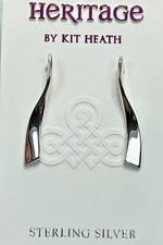 Kit Heath Sterling Silver Long Geometric Post Earrings NWT