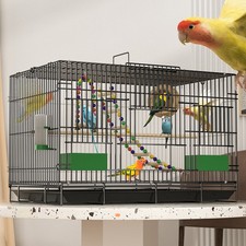 Large Metal Bird Cage for Budgie Parakeet Canary Cockatiel Finch or Lovebird UK