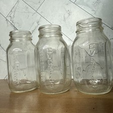 4 oz Evenflo Glass Bottles Set Of 3 Vintage Baby Shower Decor Vase
