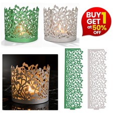 25-50pcs Flameless Tea Light Candle Holder Laser Cup Wraps Wedding Home Decor
