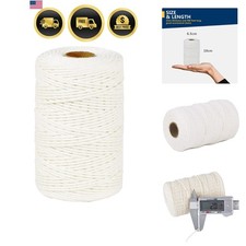 PerkHomy Cotton Butchers Twine String 500 Feet 2mm Twine for Cooking Food Saf...