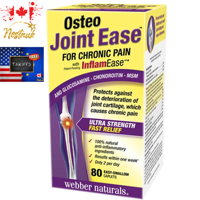 Webber Naturals Osteo Joint Ease with InflamEase   80 Caplets   Canada