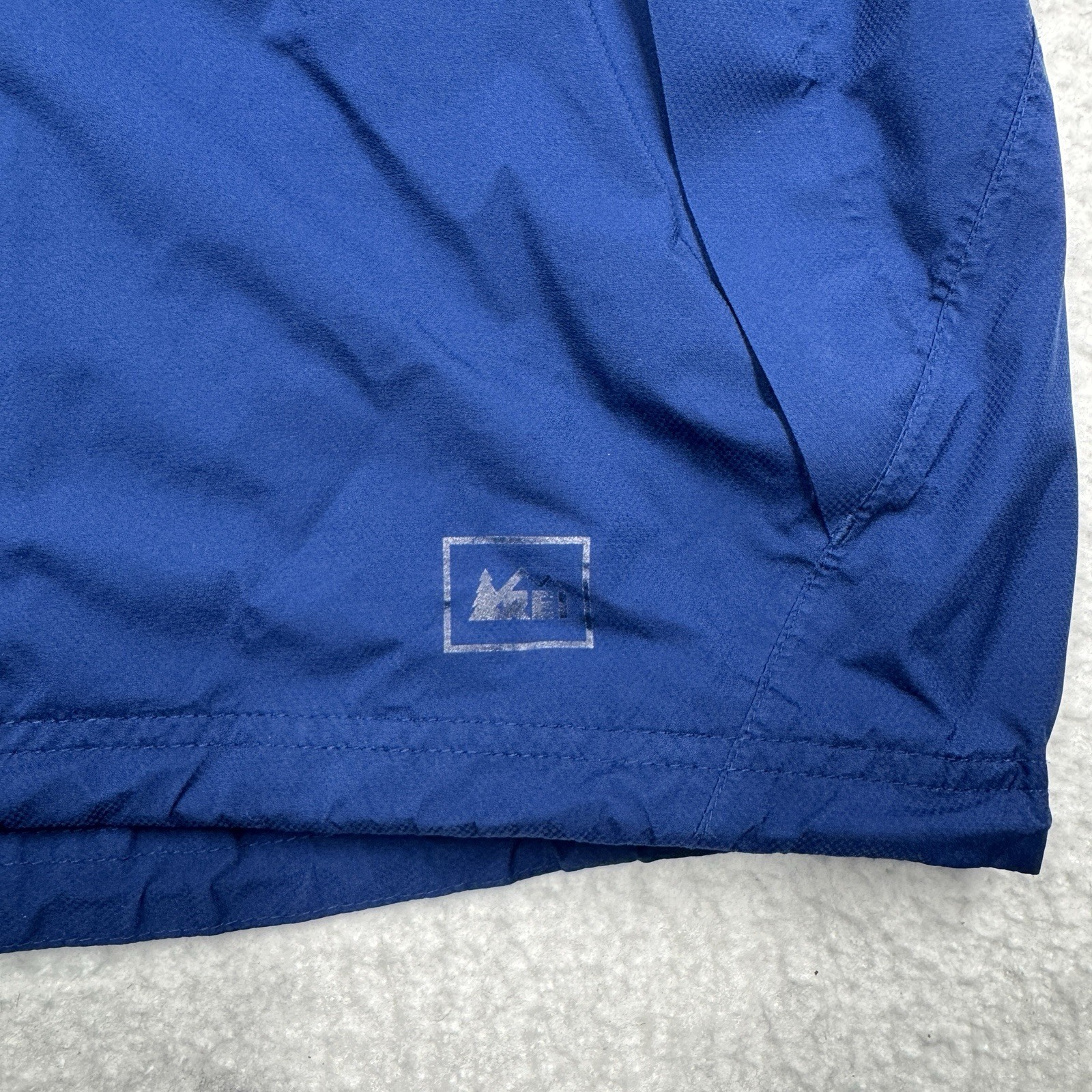 REI E1 Elements Rain Jacket Blue Waterproof Full … - image 5