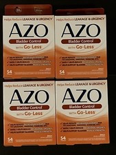 AZO 54 Count Bladder Control with Go-Less Daily Supplement 4 Boxes Exp 5/2026