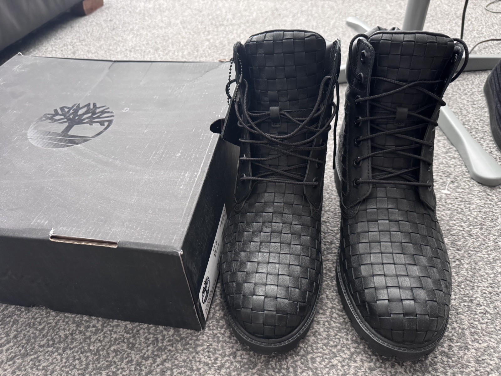 Premium timberland woven boots black uk size 11